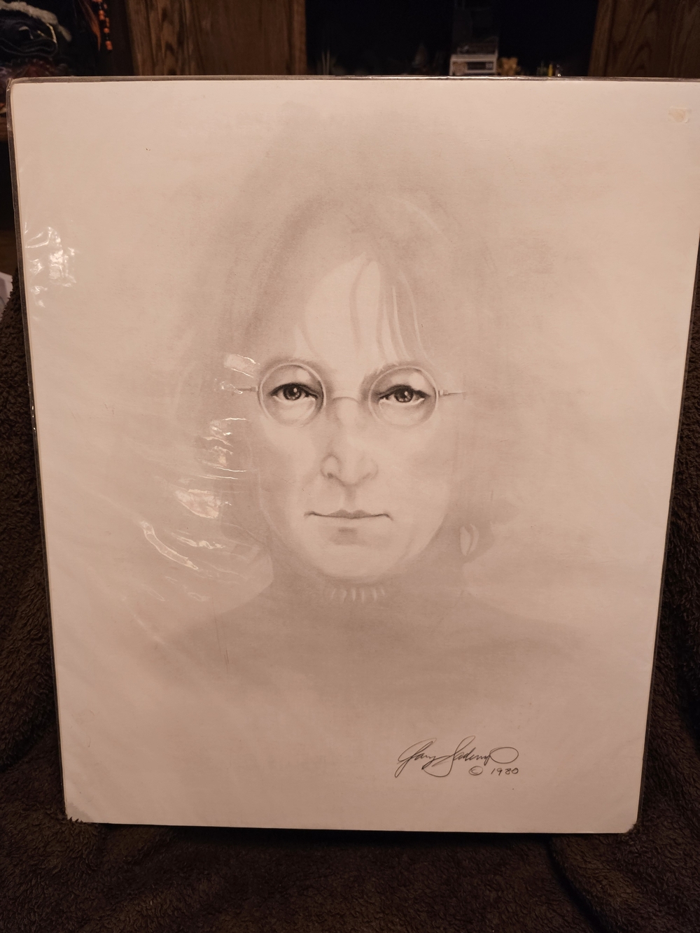 Gary Saderup Charcoal Portrait ~ 1980 John Lennon